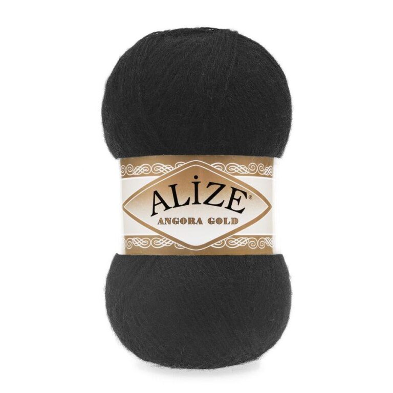 Пряжа для вязания ALIZE «ANGORA GOLD» (№60) Черный