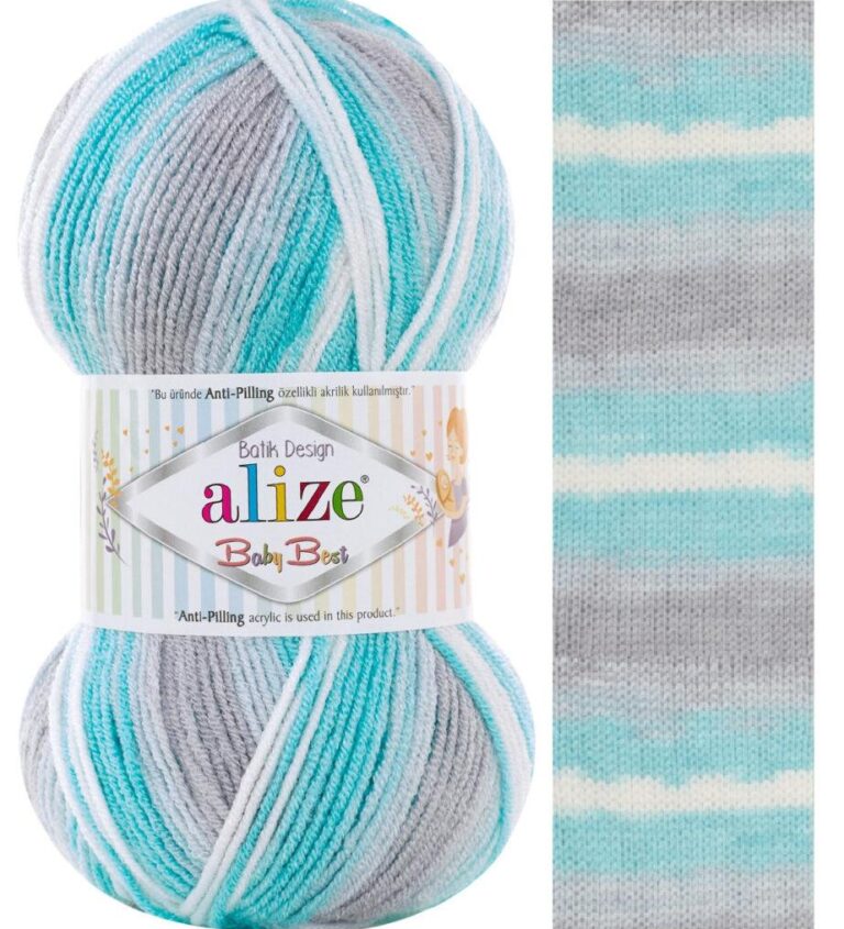 Пряжа для вязания ALIZE «BABY BEST BATIK» (№7264) Принт