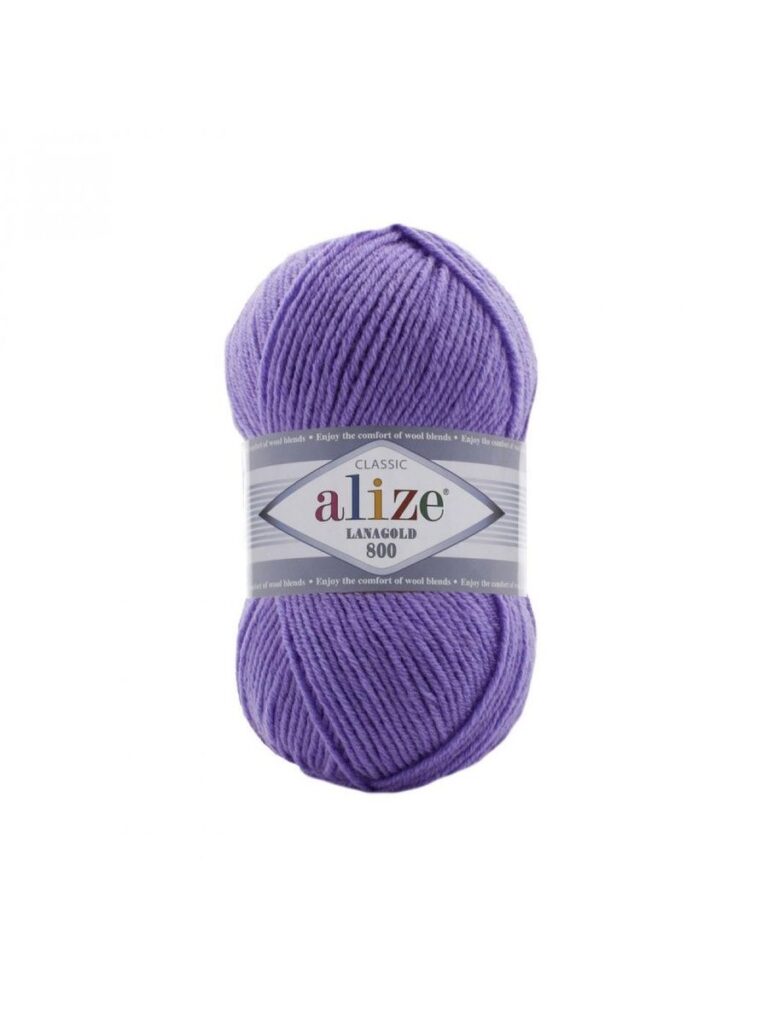 Пряжа для вязания ALIZE «LANAGOLD 800» (№851) Барвинок