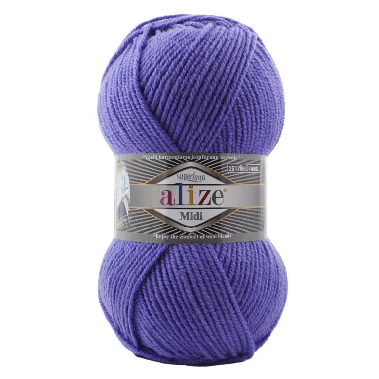 Пряжа для вязания ALIZE «SUPERLANA MIDI» (№851) Барвинок