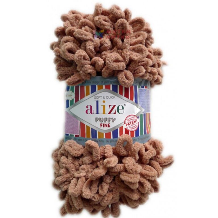 Пряжа для вязания ALIZE «PUFFY FINE» (№329) Молочно-коричневый