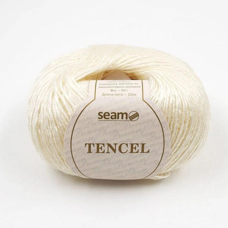 Пряжа для вязания SEAM «TENCEL» (№02) Молочный