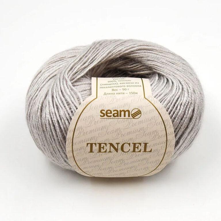 Пряжа для вязания SEAM «TENCEL» (№04) Светло-серый