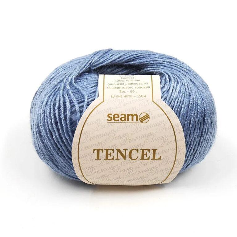 Пряжа для вязания SEAM «TENCEL» (№15) Голубой