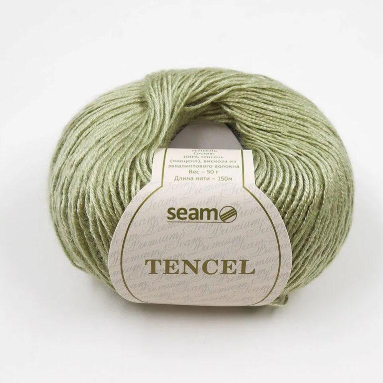 Пряжа для вязания SEAM «TENCEL» (№25) Светло-оливковый