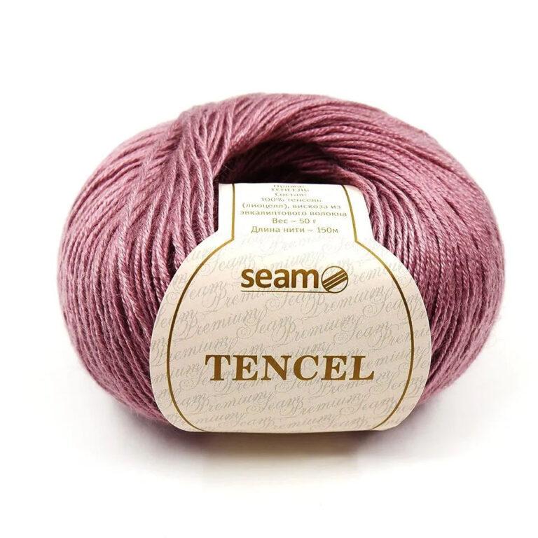 Пряжа для вязания SEAM «TENCEL» (№28) Пыльно-розовый