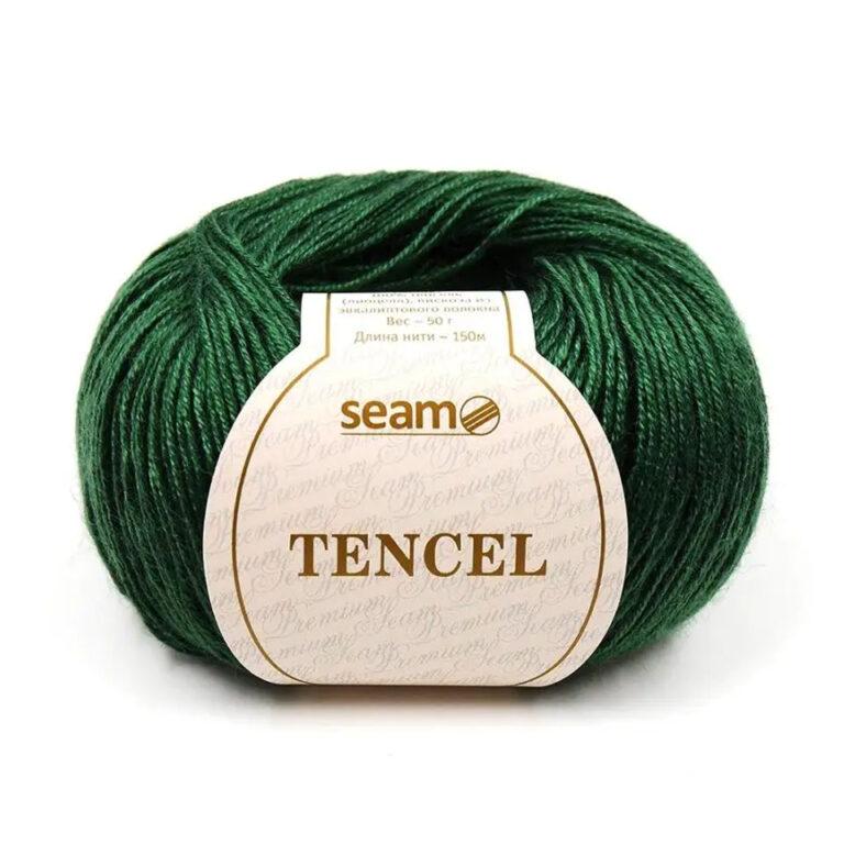 Пряжа для вязания SEAM «TENCEL» (№34) Темно-зеленый