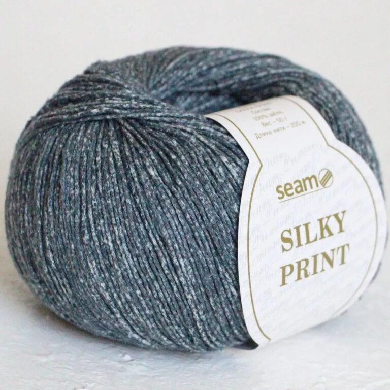 Пряжа для вязания SEAM «SILKY PRINT» (№159) Альпийский серый