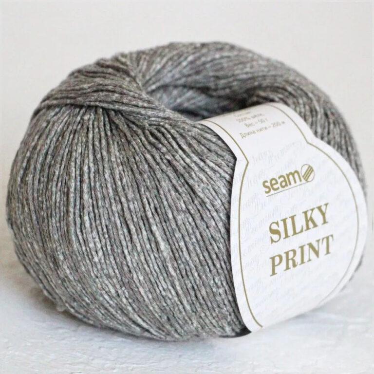 Пряжа для вязания SEAM «SILKY PRINT» (№679) Речная галька