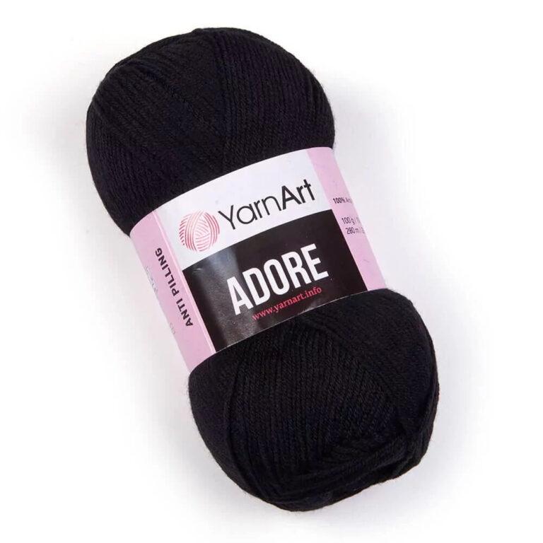 Пряжа для вязания YARNART “ADORE” (№354) Черный