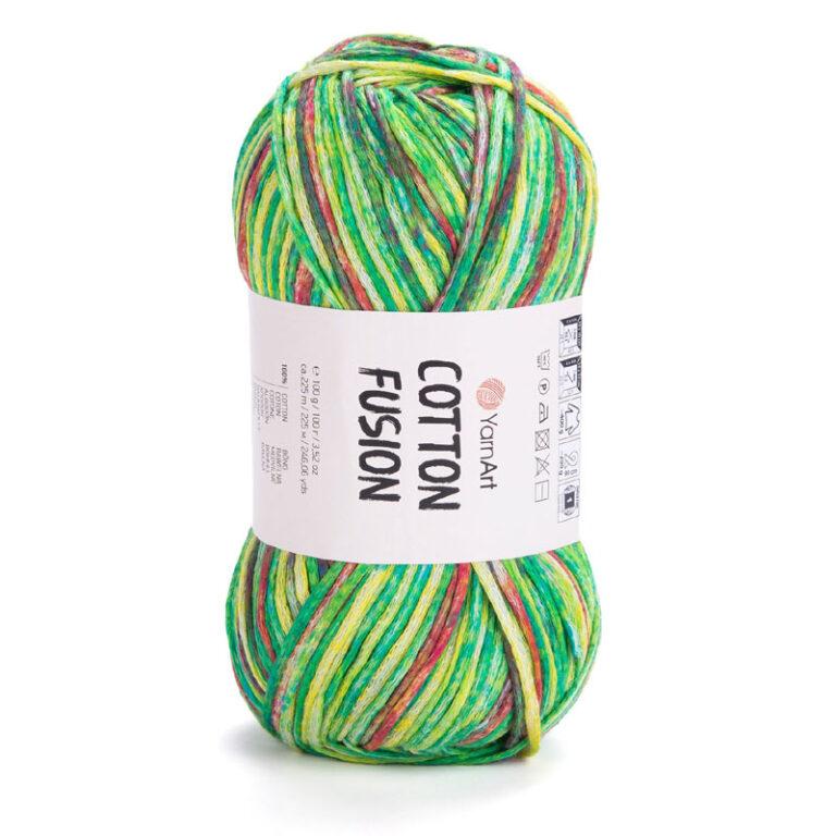 Пряжа для вязания YARNART “COTTON FUSION” (№3651) Зеленый луг