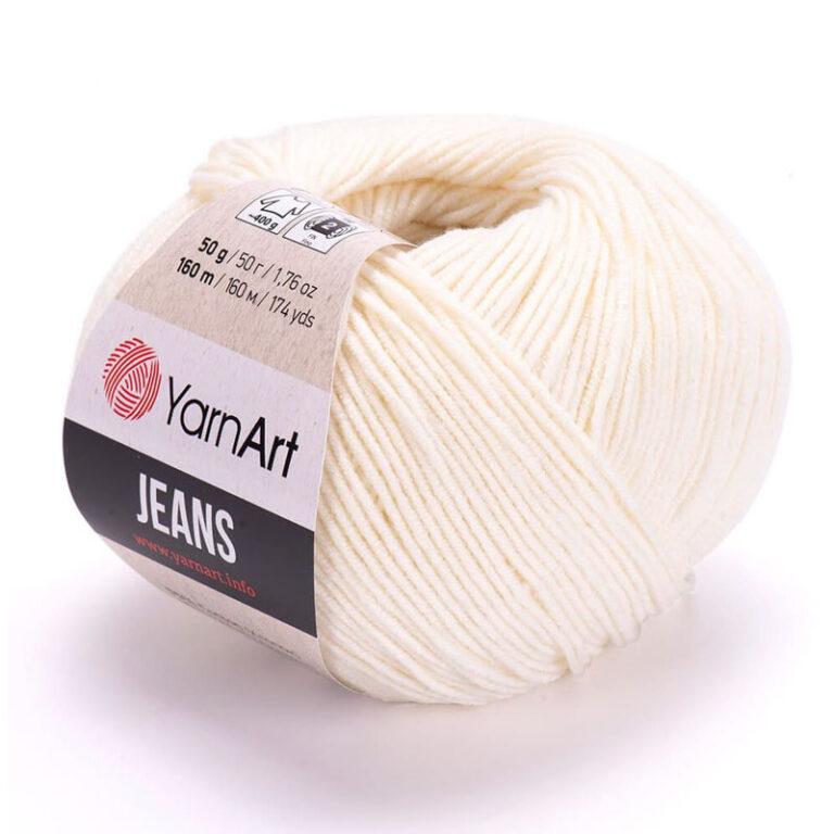 Пряжа для вязания YARNART «JEANS» (№03) Молочный