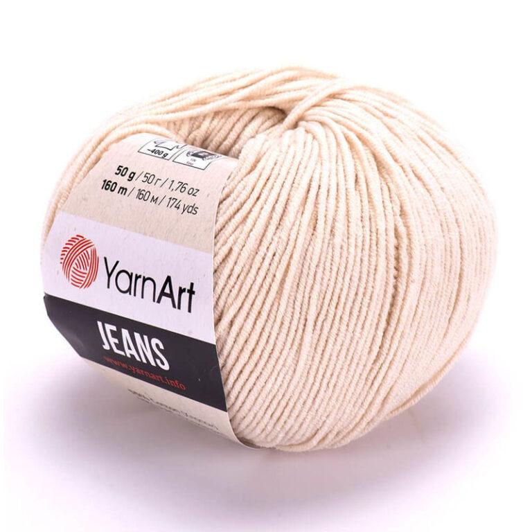 Пряжа для вязания YARNART «JEANS» (№05) Светлый беж