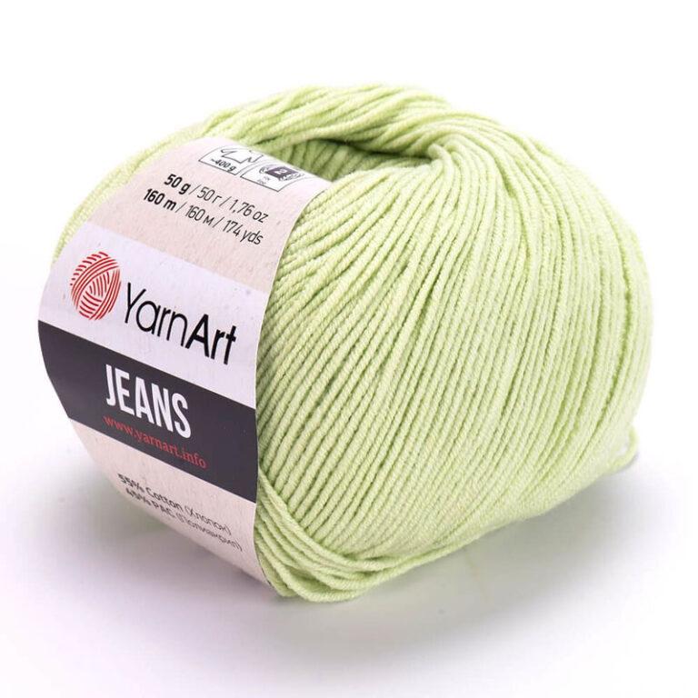 Пряжа для вязания YARNART «JEANS» (№11) Светло-салатовый