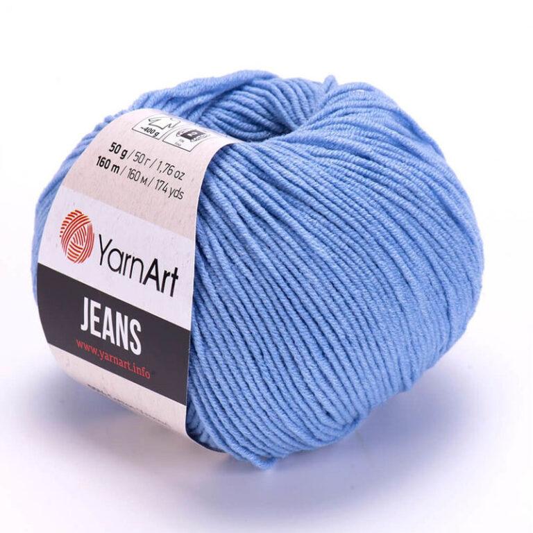 Пряжа для вязания YARNART «JEANS» (№15) Голубой