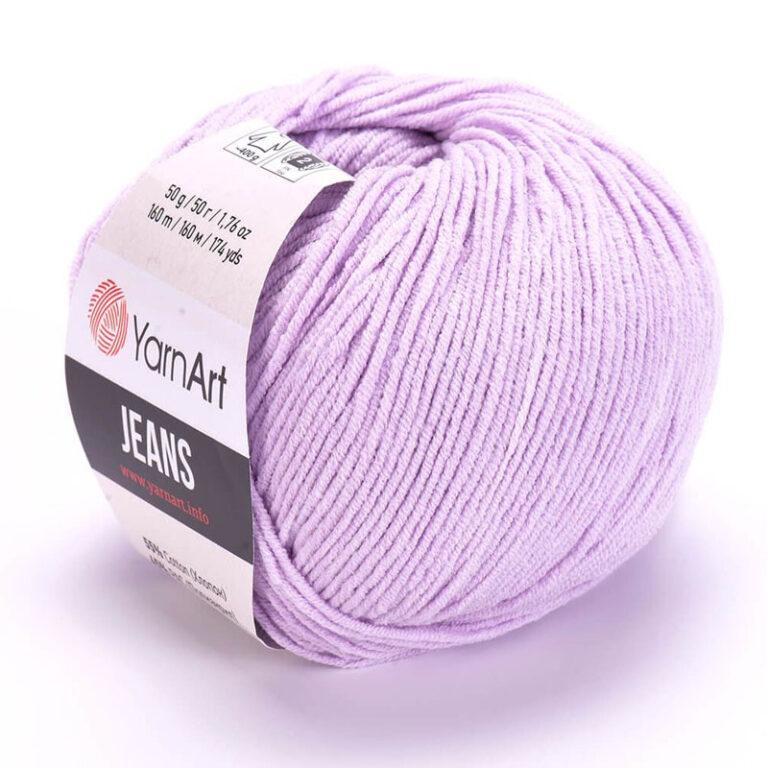 Пряжа для вязания YARNART «JEANS» (№19) Нежная сирень