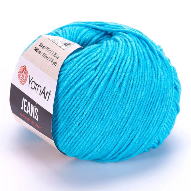 Пряжа для вязания YARNART «JEANS» (№33) Бирюзово-голубой