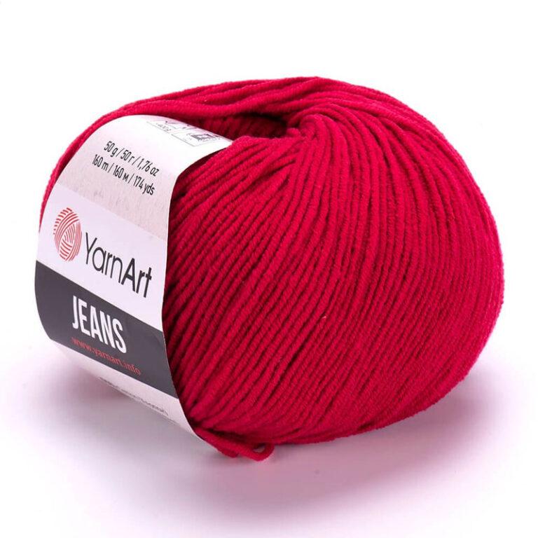 Пряжа для вязания YARNART «JEANS» (№51) Вишневый
