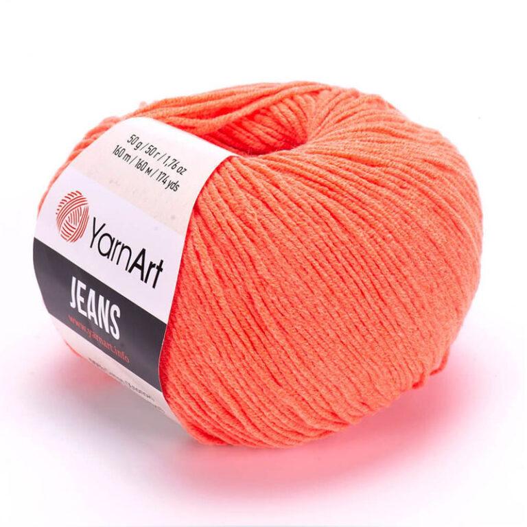 Пряжа для вязания YARNART «JEANS» (№61) Коралл