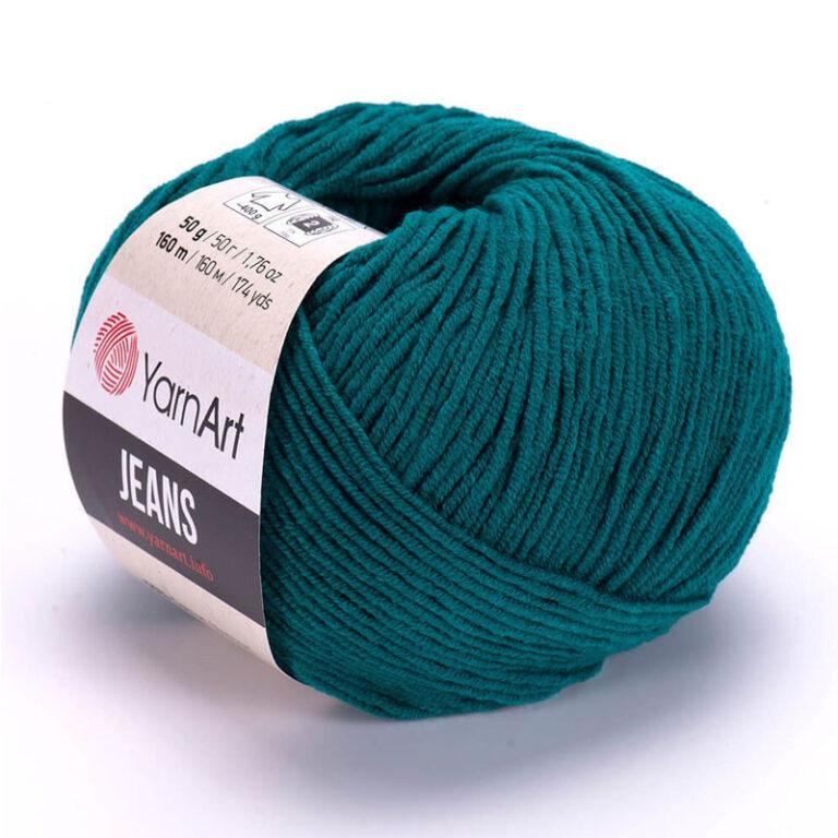 Пряжа для вязания YARNART «JEANS» (№63) Темный изумруд