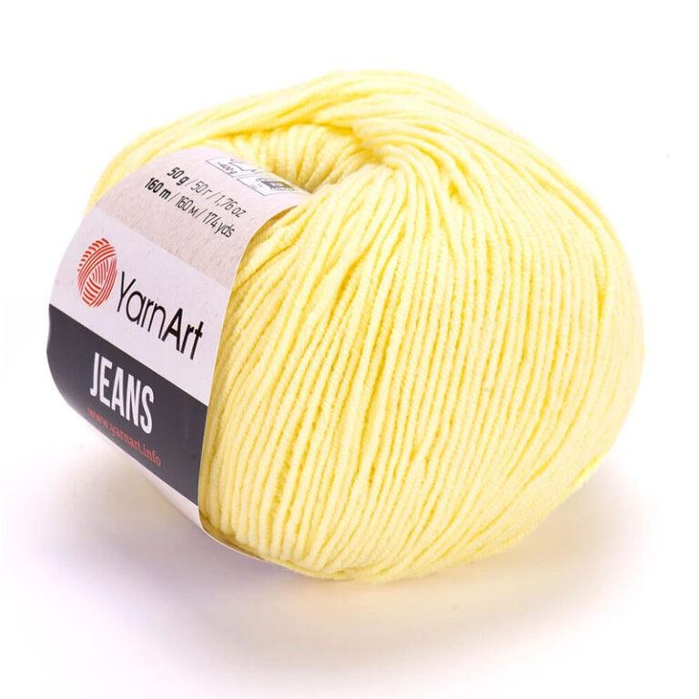 Пряжа для вязания YARNART «JEANS» (№67) Светло-желтый