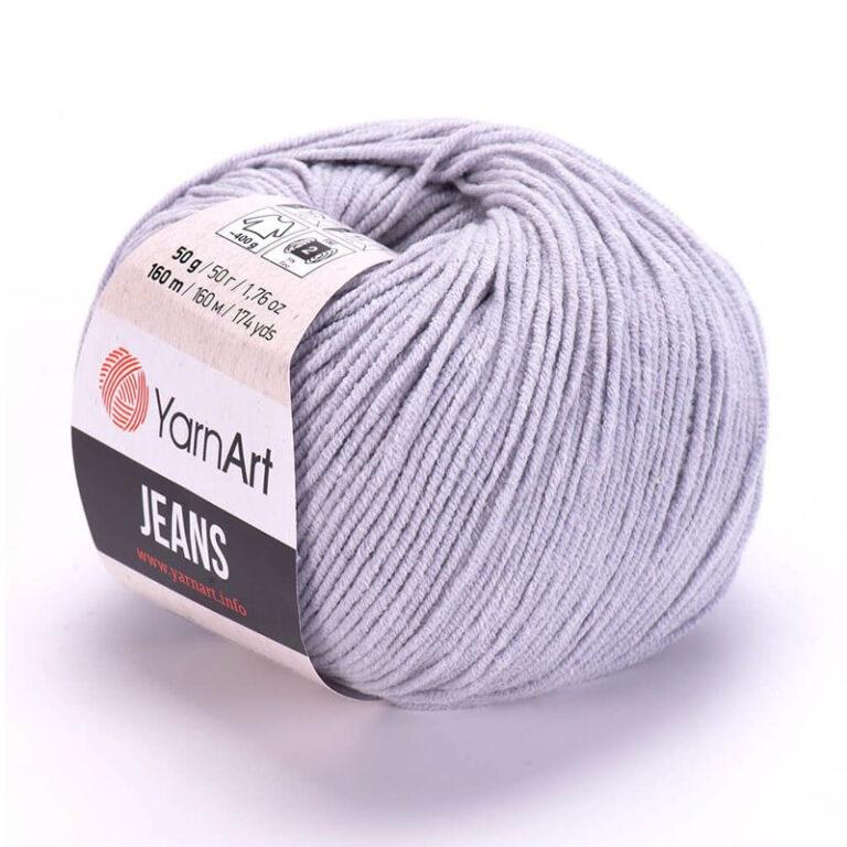 Пряжа для вязания YARNART «JEANS» (№80) Светло-серый