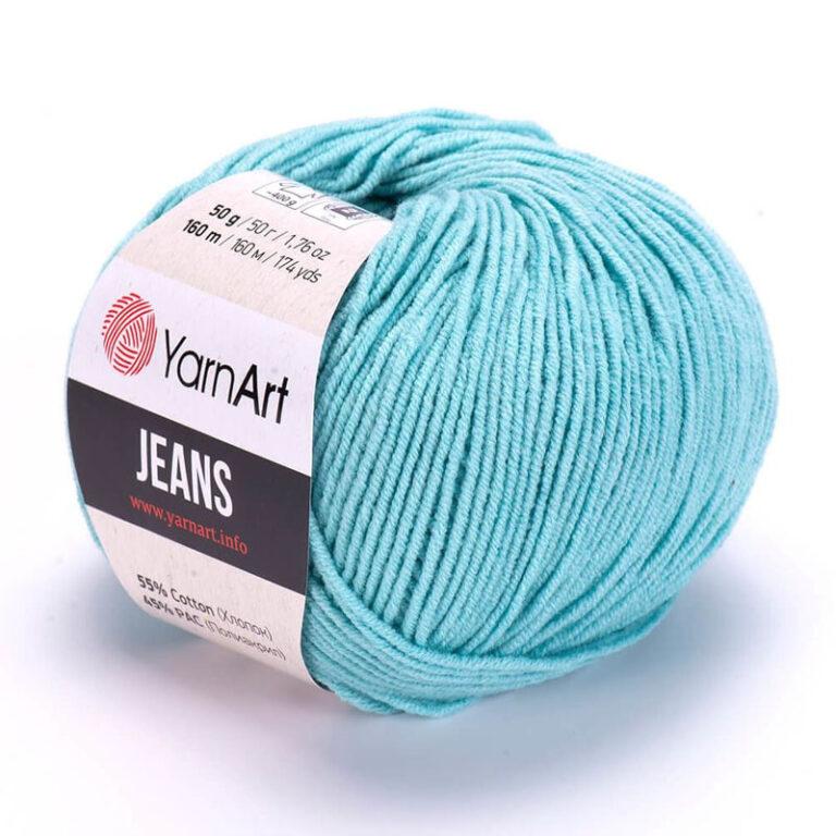 Пряжа для вязания YARNART «JEANS» (№81) Бирюзовый