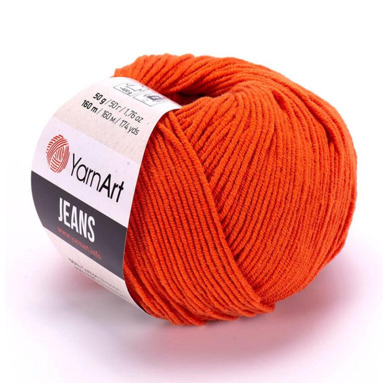 Пряжа для вязания YARNART «JEANS» (№85) Ярко-терракотовый