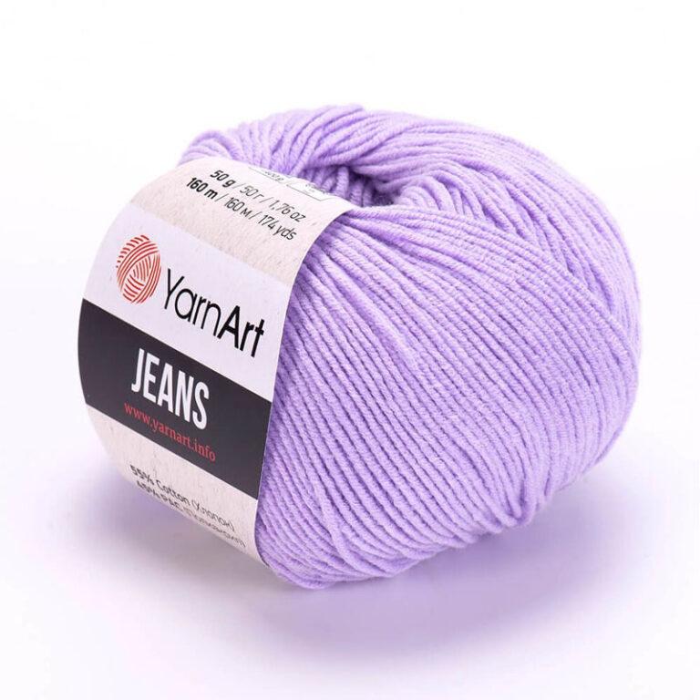 Пряжа для вязания YARNART «JEANS» (№89) Светло-лиловый