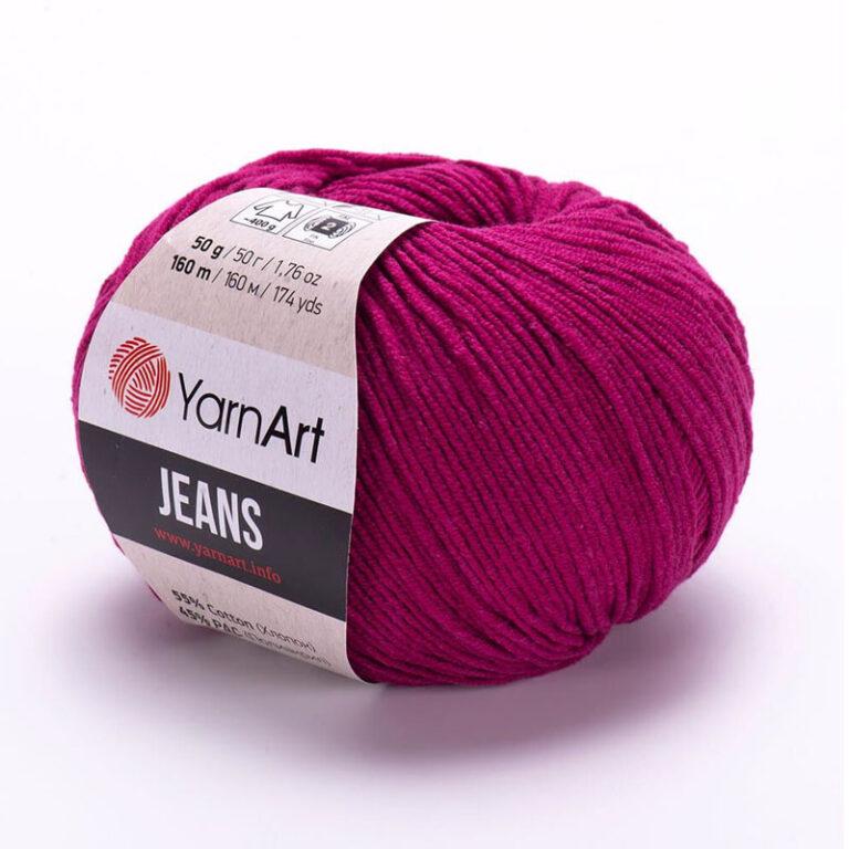 Пряжа для вязания YARNART «JEANS» (№91) Рубин