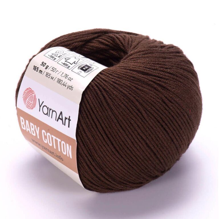 Пряжа для вязания YARNART «BABY COTTON» (№408) Шоколад