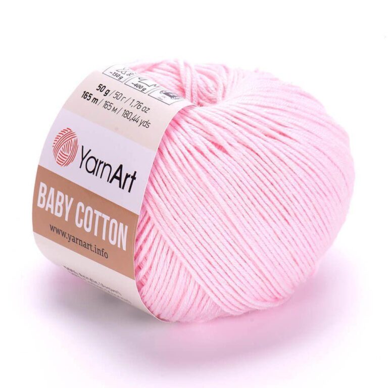 Пряжа для вязания YARNART «BABY COTTON» (№410) Нежно-розовый