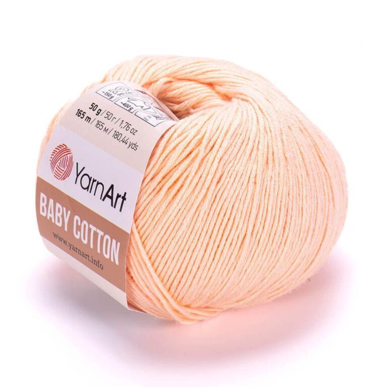 Пряжа для вязания YARNART «BABY COTTON» (№411) Светло-персиковый
