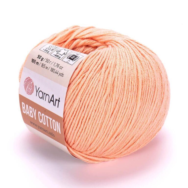 Пряжа для вязания YARNART «BABY COTTON» (№412) Персиковый