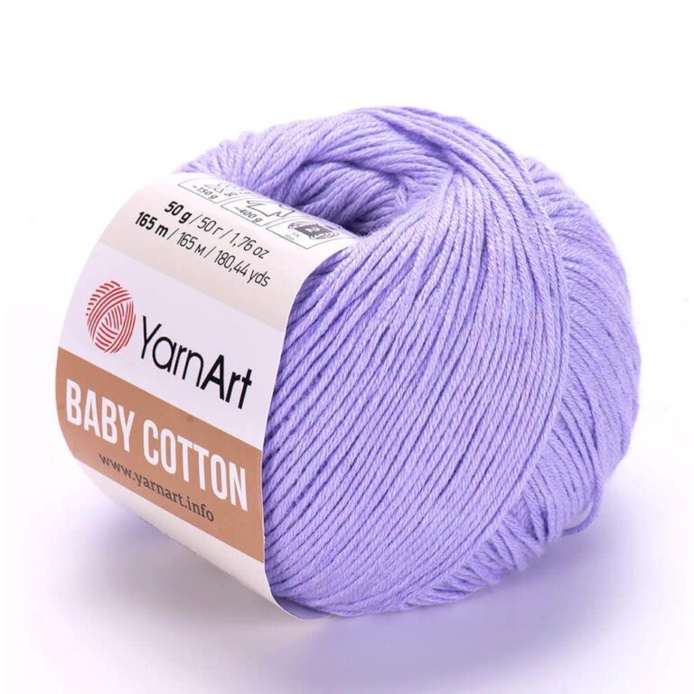 Пряжа для вязания YARNART «BABY COTTON» (№417) Нежно-фиолетовый