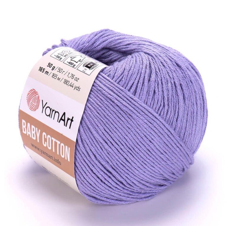 Пряжа для вязания YARNART «BABY COTTON» (№418) Фиолетовый