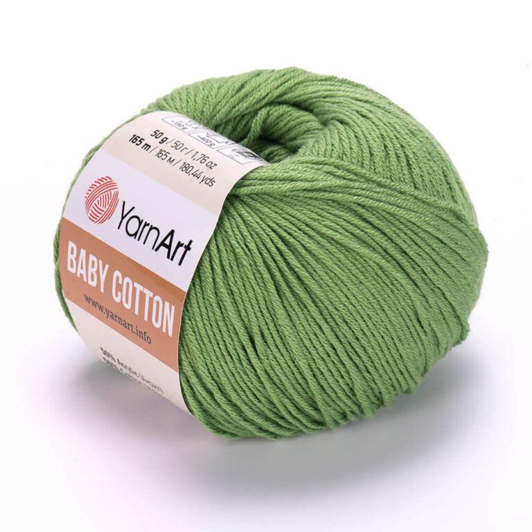 Пряжа для вязания YARNART «BABY COTTON» (№440) Болотный