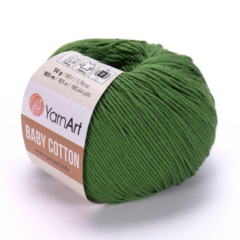 Пряжа для вязания YARNART «BABY COTTON» (№441) Насыщенно-болотный