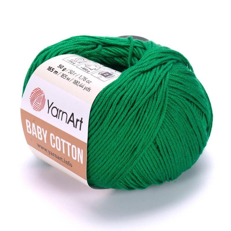 Пряжа для вязания YARNART «BABY COTTON» (№442) Изумрудный