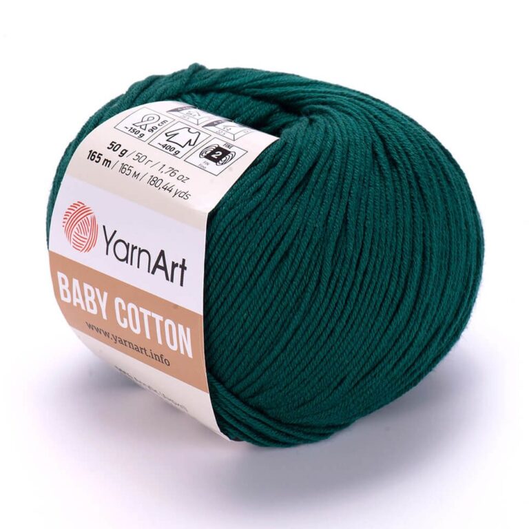 Пряжа для вязания YARNART «BABY COTTON» (№444) Темно-бирюзовый