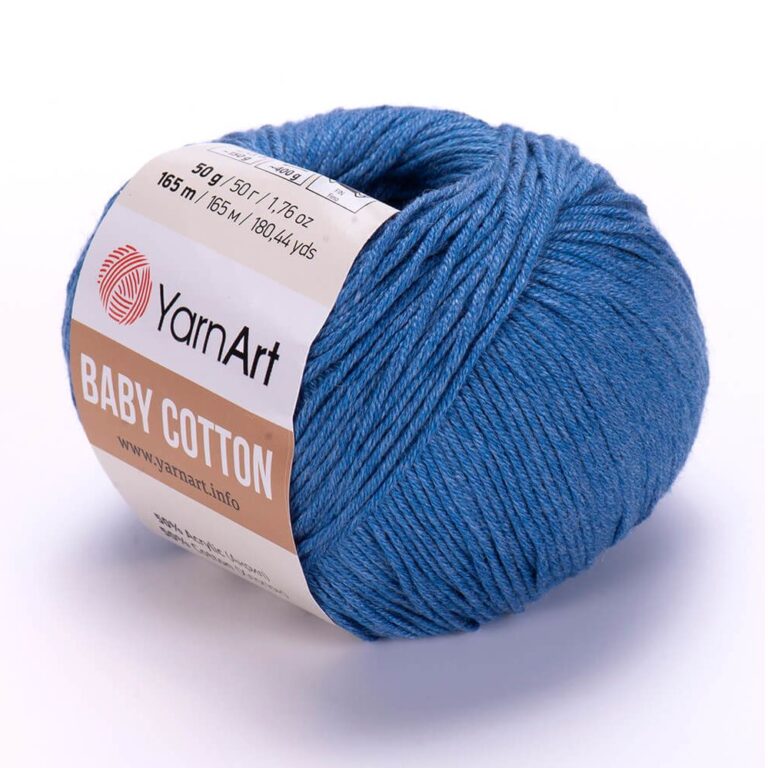 Пряжа для вязания YARNART «BABY COTTON» (№447) Синий