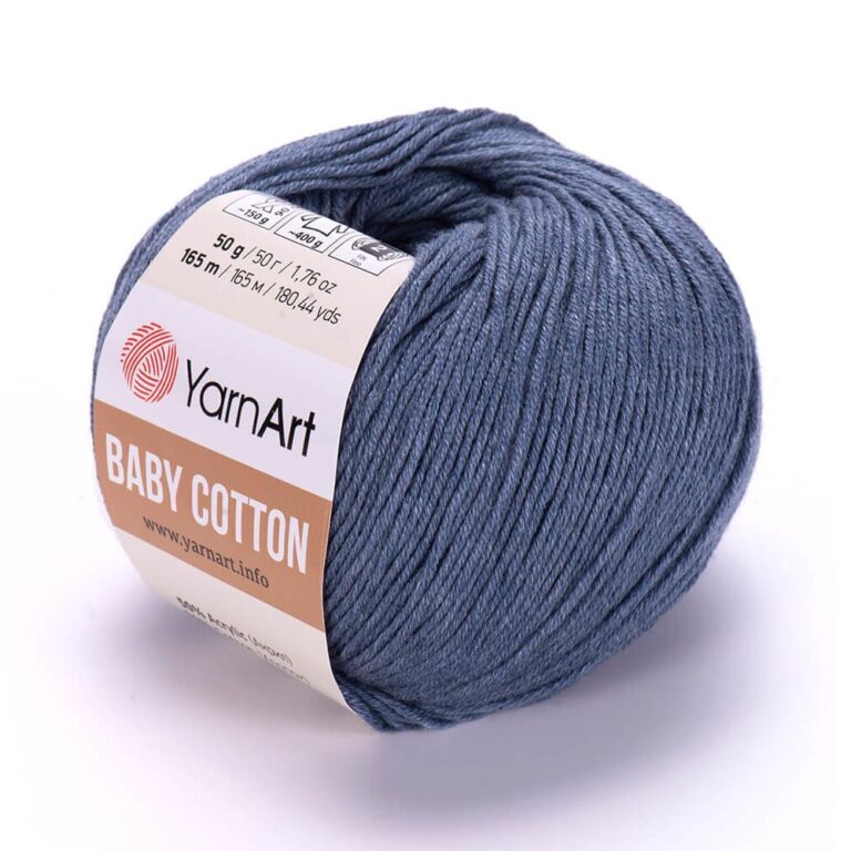 Пряжа для вязания YARNART «BABY COTTON» (№453) Стальной