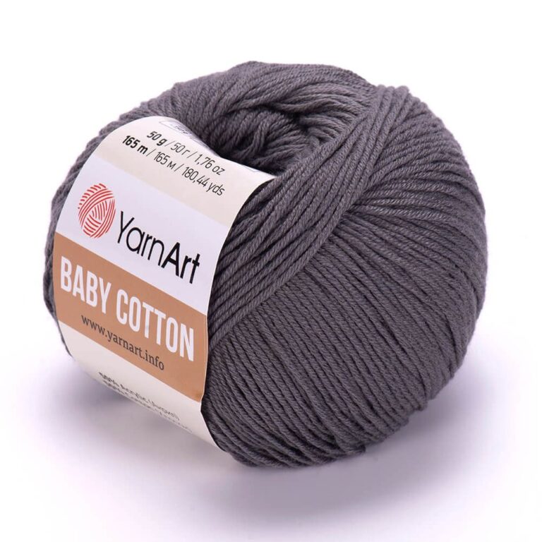 Пряжа для вязания YARNART «BABY COTTON» (№454) Темно-серый