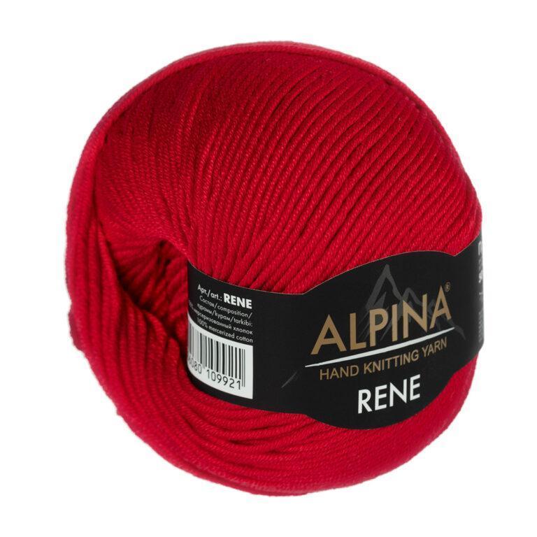 Пряжа для вязания ALPINA «RENE» (№008) Ярко-красный