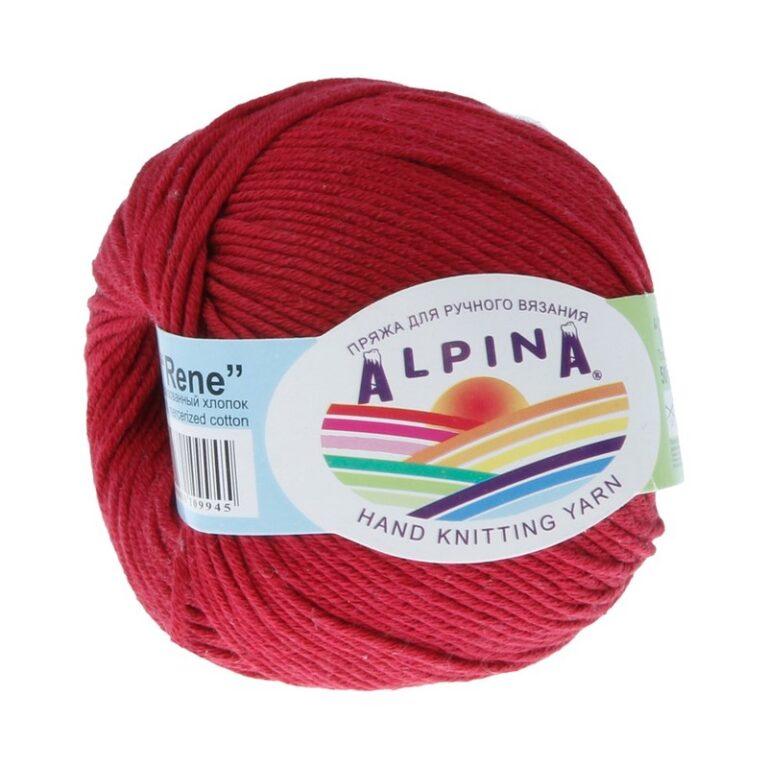 Пряжа для вязания ALPINA «RENE» (№020) Бордовый