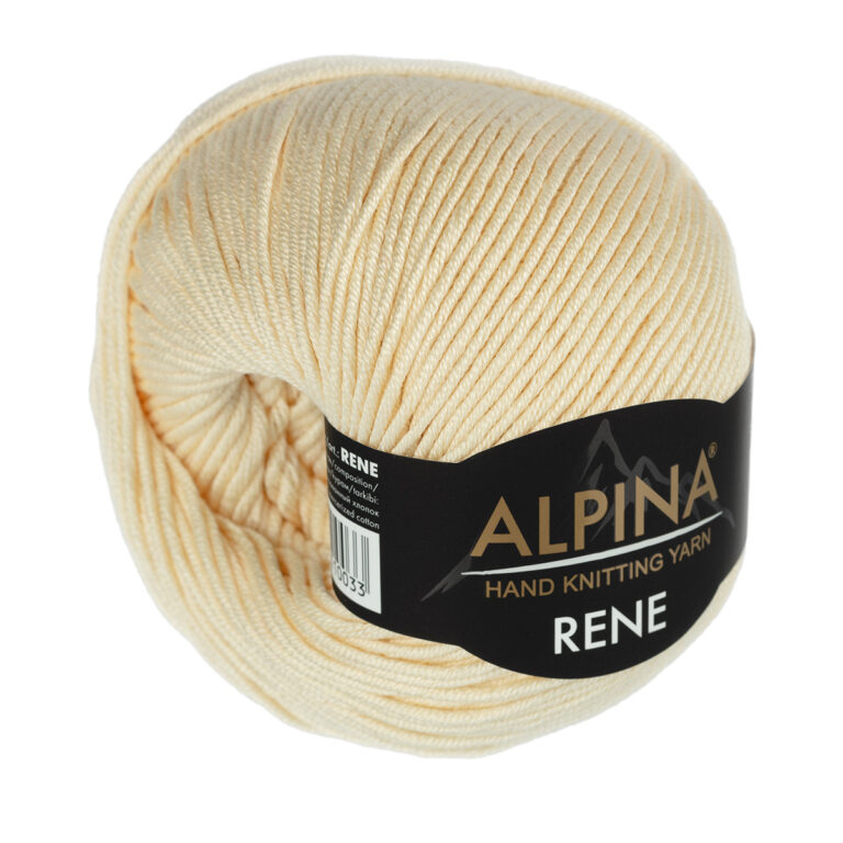 Пряжа для вязания ALPINA «RENE» (№173) Кремовый
