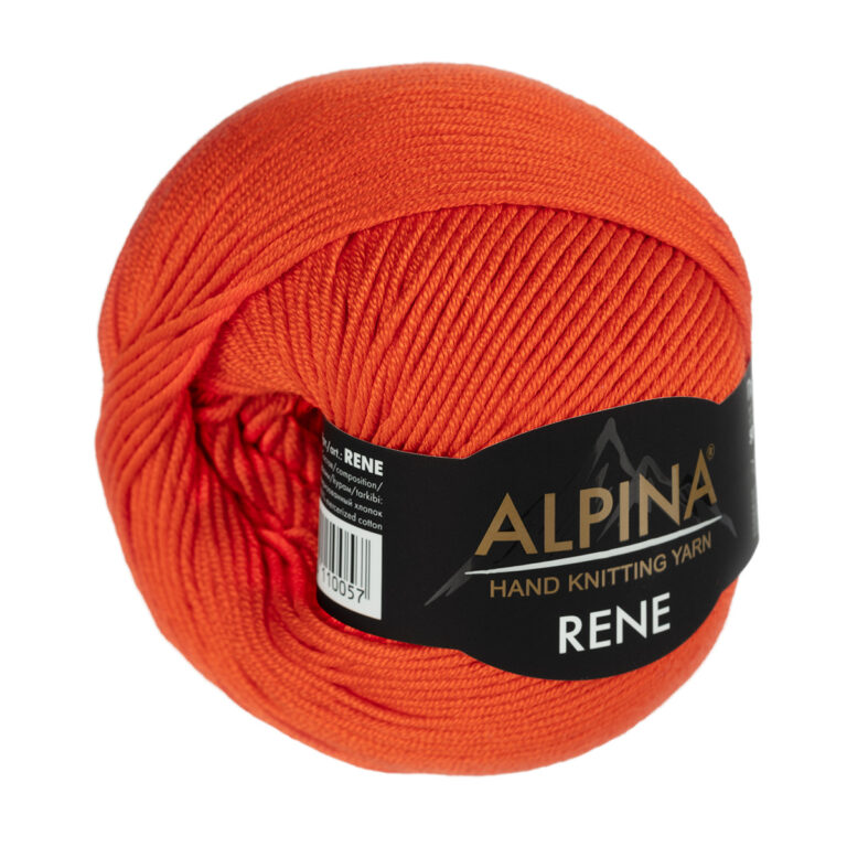 Пряжа для вязания ALPINA «RENE» (№197) Ярко-оранжевый