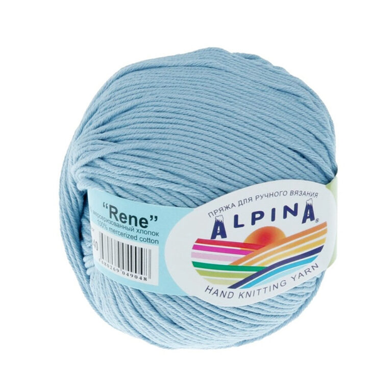Пряжа для вязания ALPINA «RENE» (№3840) Серо-голубой