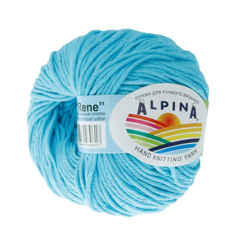 Пряжа для вязания ALPINA «RENE» (№3846) Ярко-голубой