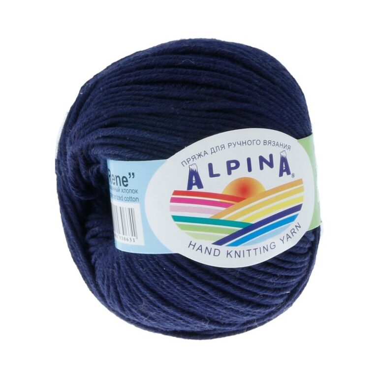 Пряжа для вязания ALPINA «RENE» (№521) Темно-синий